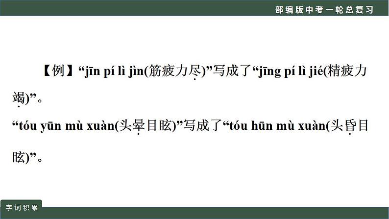 中考语文一轮复习考点讲练测课件专题01  语言文字运用之词语积累 (含答案)第5页