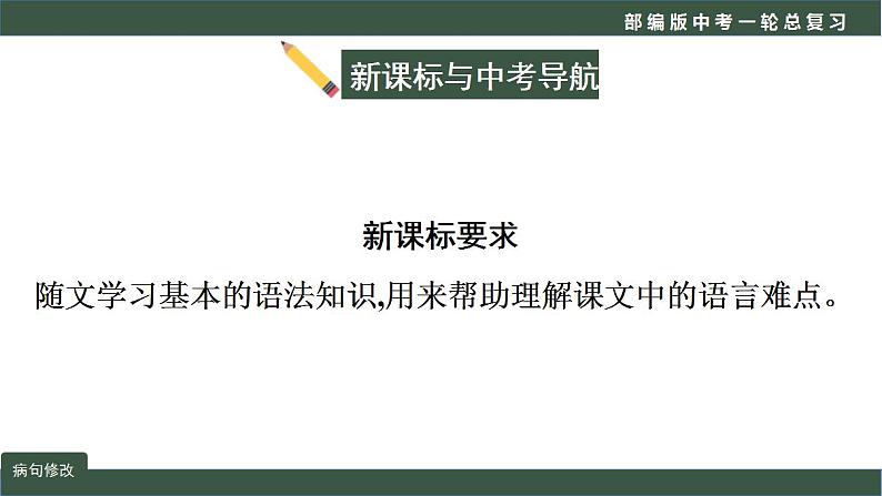 中考语文一轮复习考点讲练测课件专题06  语言文字运用之病句修改 (含答案)03