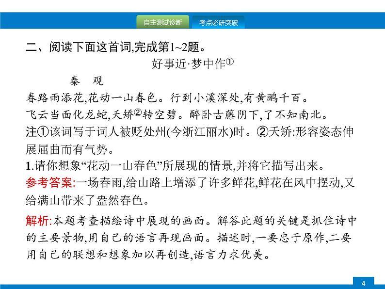 中考语文一轮复习课件专题十三　古诗词鉴赏 (含答案)04
