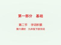 (通用版)中考语文一轮复习课件：第1部分基础字词积累（九下） (含答案)