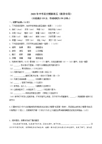 2023年中考语文模拟卷五（陕西专用）