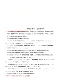 中考语文三轮冲刺练习小卷09  综合性学习 (教师版)