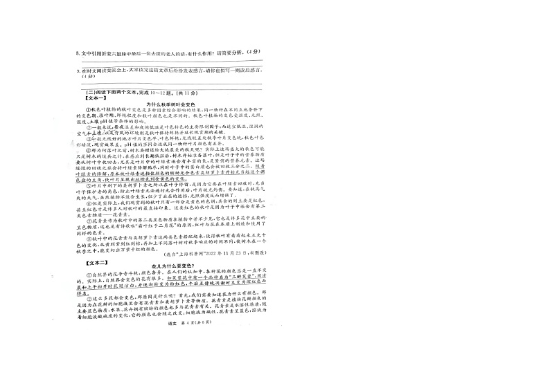河南省周口市商水县希望初级中学2022—2023学年八年级下学期期中考试语文试题第3页