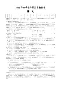 湖南省邵阳市北塔区2022-2023学年七年级下学期期中语文试题
