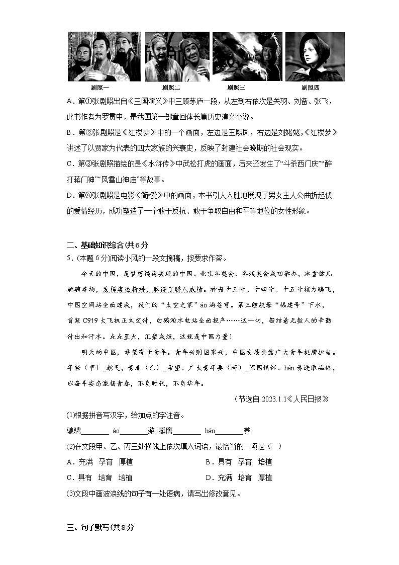 语文部编版9年级下册期末过关检测卷03第3页