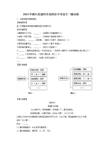 2023年浙江省温州市龙湾区中考语文一模试卷(含答案解析)