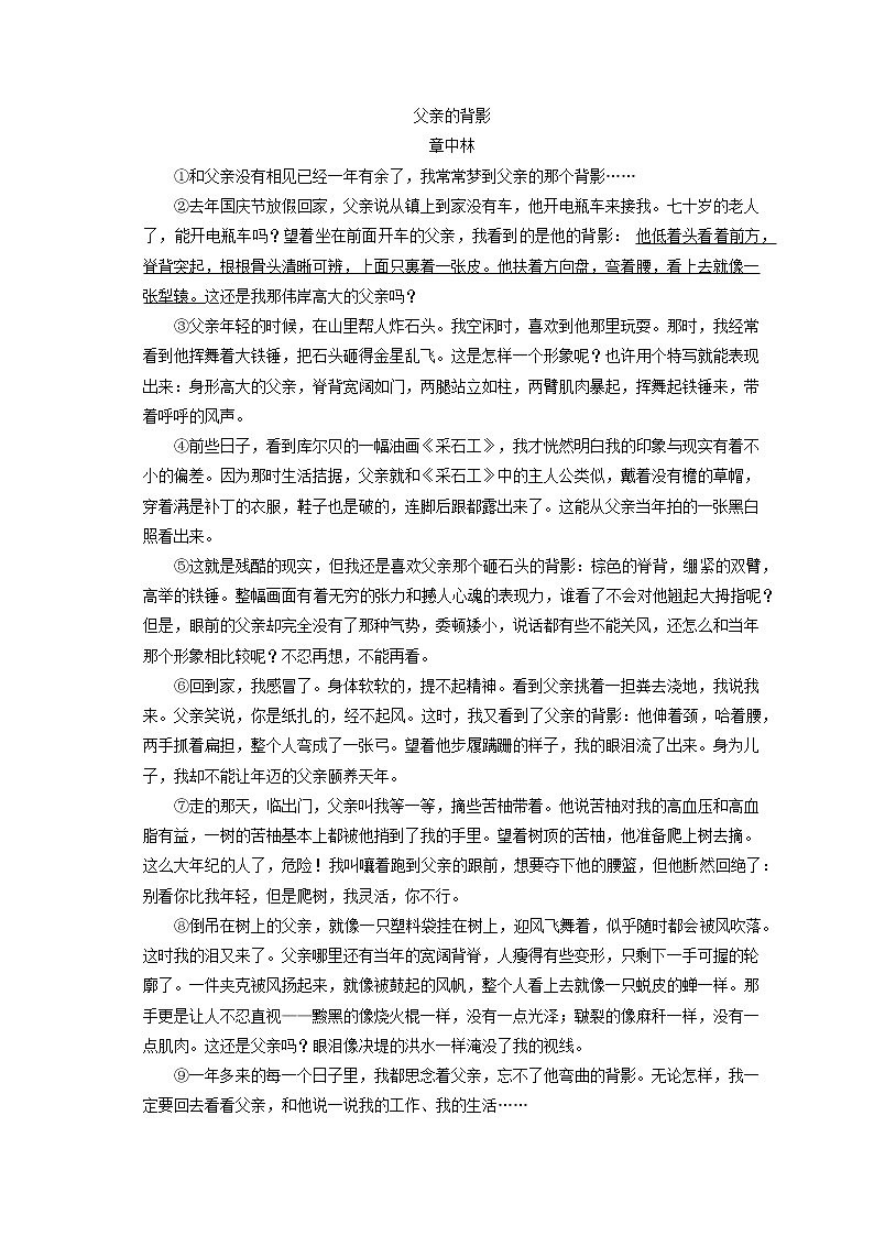 2023年河南省许昌市东城区新时代精英学校中考语文一调试卷(含答案解析)03