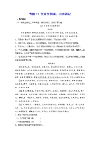 2023年中考语文基础考点精讲精练专项汇编专题11 文言文阅读：山水游记(解析版)