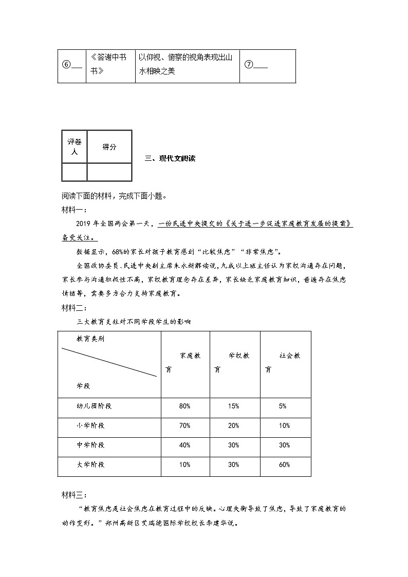 黄金卷06-【赢在中考·黄金8卷】备战2023年中考语文全真模拟卷（广西专用）（原卷版）第3页