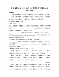 2023年安徽省六安市舒城县初中毕业学业考试模拟语文试题（含答案）