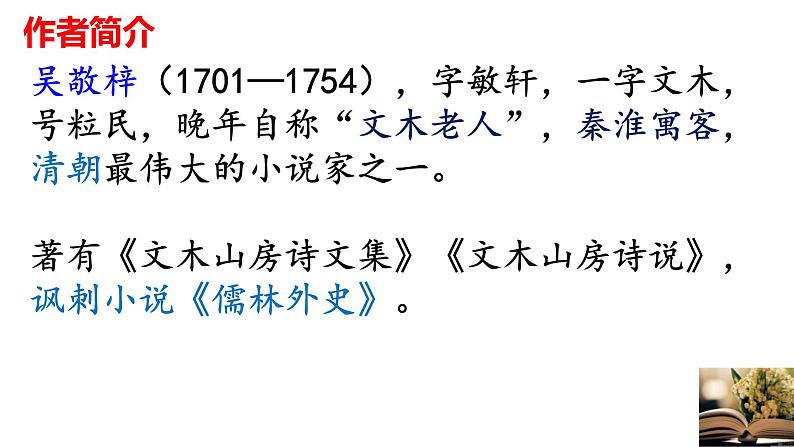 2023年中考语文一轮复习：《儒林外史》课件第2页
