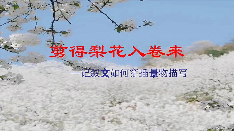 2023年中考语文作文指导--记叙文中如何穿插景物描写课件第1页