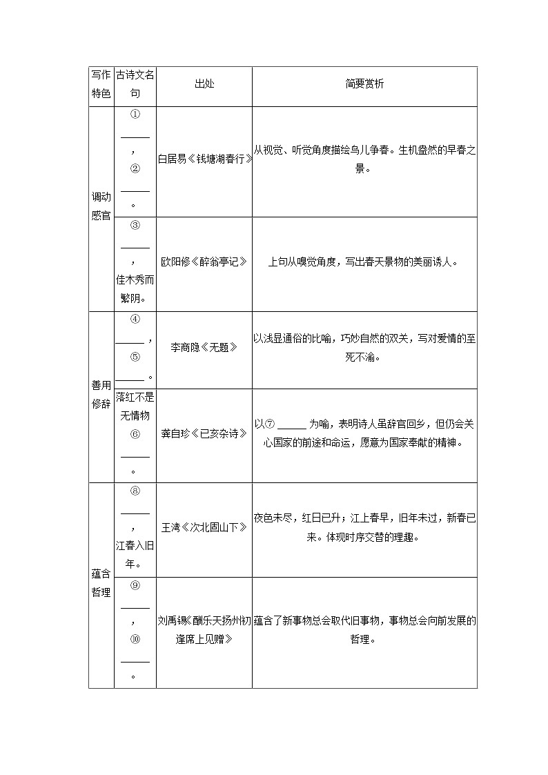 2023年广西贵港市港北区中考语文一模试卷(含答案解析)03