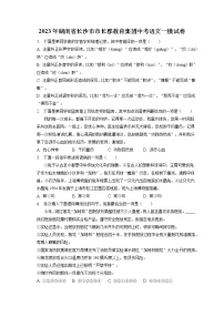 2023年湖南省长沙市市长郡教育集团中考语文一模试卷(含答案解析)