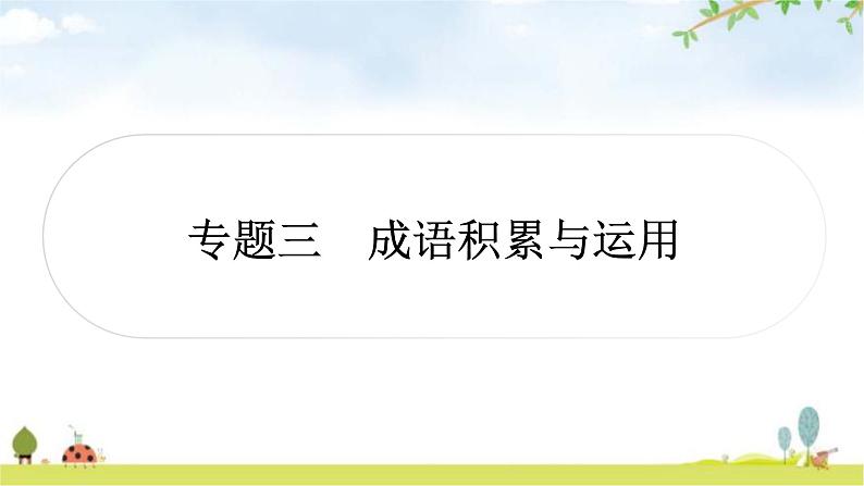 中考语文复习积累运用专题三成语积累与运用作业课件第1页
