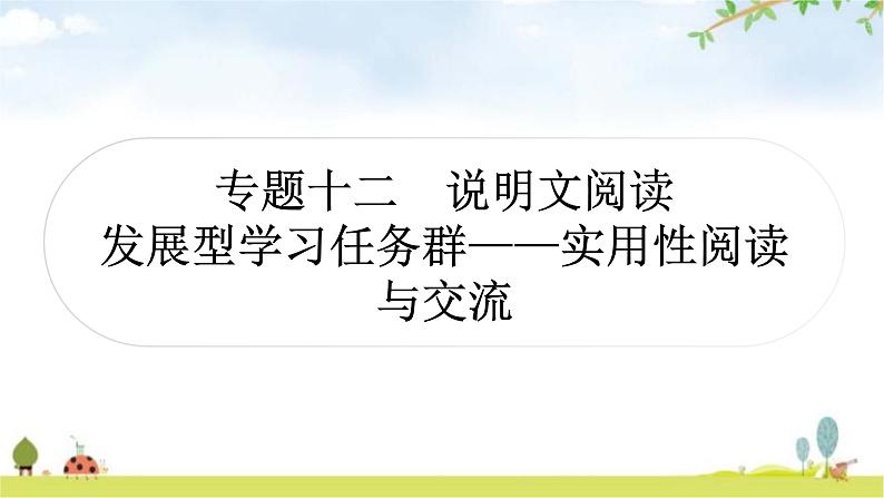 中考语文复习现代文阅读专题十二说明文阅读作业课件01