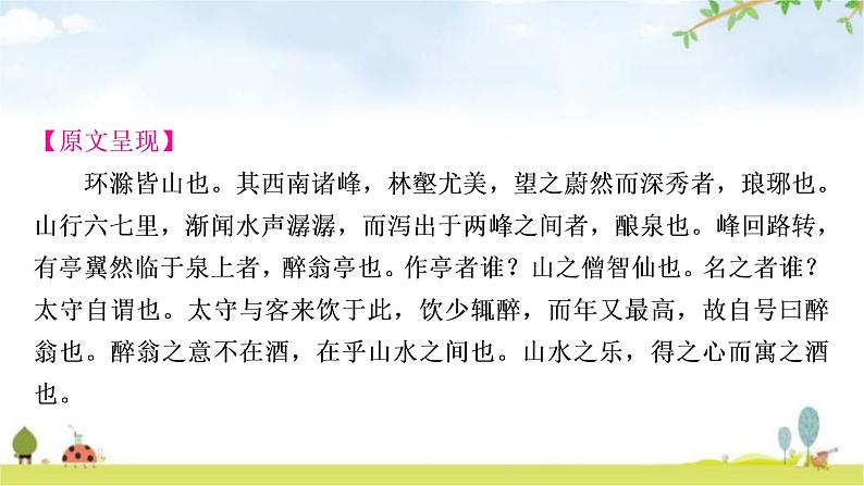 中考语文复习文言文7醉翁亭记教学课件第3页