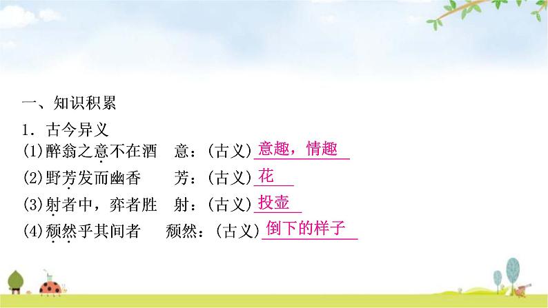 中考语文复习文言文7醉翁亭记教学课件第6页