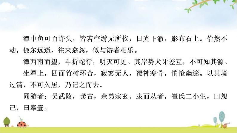 中考语文复习文言文10小石潭记教学课件第4页