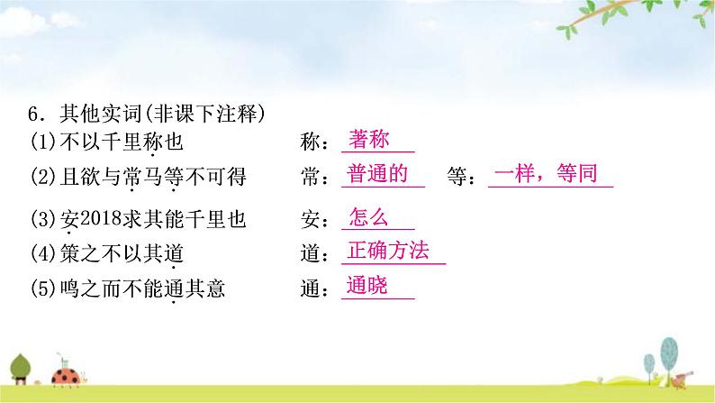 中考语文复习文言文13马说教学课件第8页