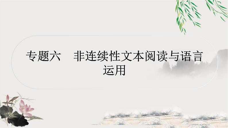 中考语文复习非连续性文本阅读与语言运用考点一信息提取与概括教学课件01