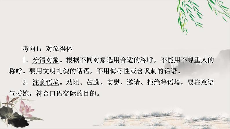 中考语文复习应用文考点三语言表达得体教学课件第3页