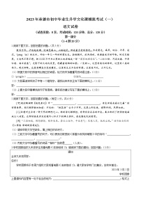 2023年河北省承德市中考一模语文试题（含答案）