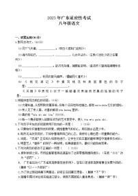 广东省湛江市吴川市吴川四校联考2022-2023学年八年级下学期期中语文试题（含答案）