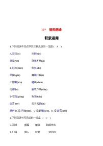 人教部编版八年级下册登勃朗峰一课一练