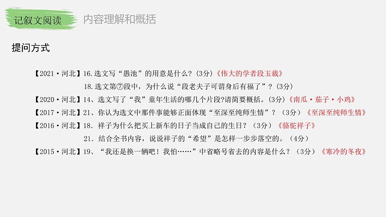 记叙文阅读   课件  2023年中考语文二轮复习第6页