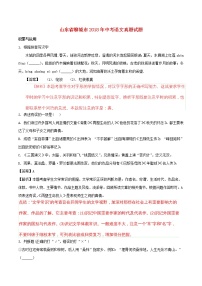 山东省聊城市2018年中考语文真题试题（含解析）