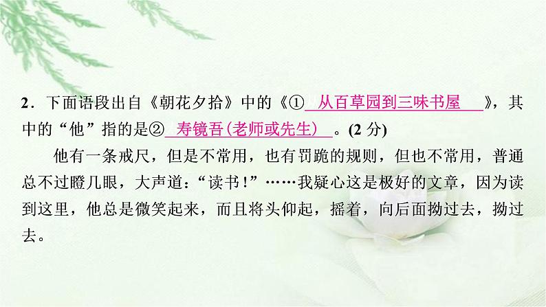 中考语文复习专题五名著阅读作业课件第4页