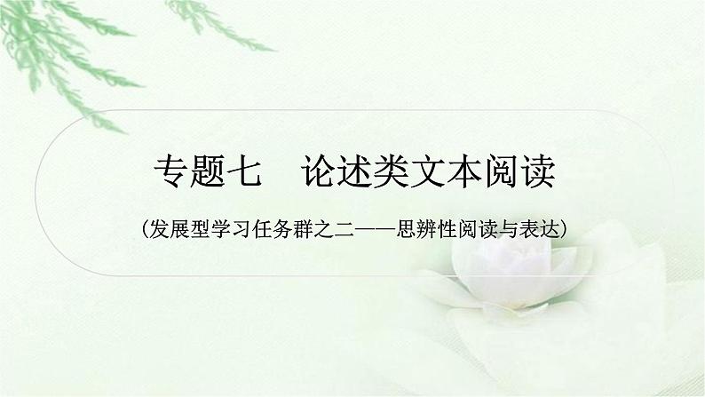 中考语文复习专题七论述类文本阅读作业课件01