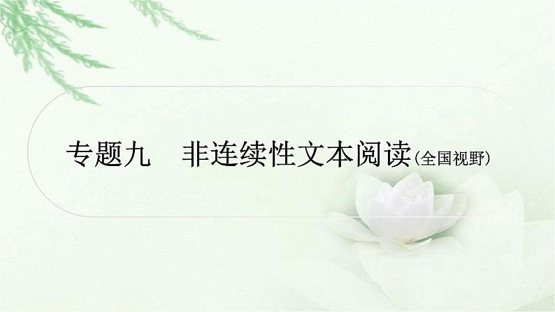中考语文复习专题九非连续性文本阅读作业课件01