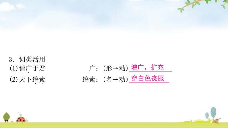 中考语文复习课内文言文基础储备练2唐雎不辱使命课件第7页