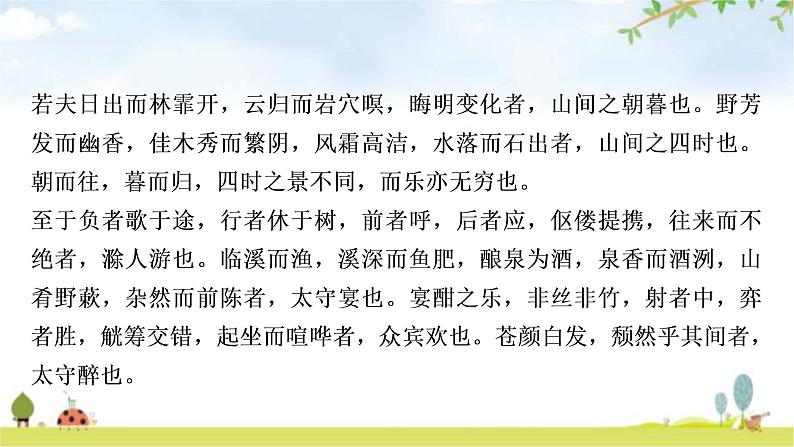 中考语文复习课内文言文基础储备练9醉翁亭记课件第3页