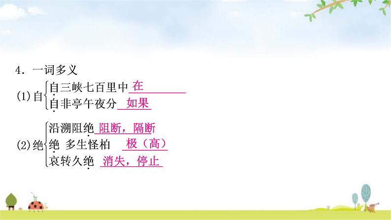中考语文复习课内文言文基础储备练19三峡课件第5页