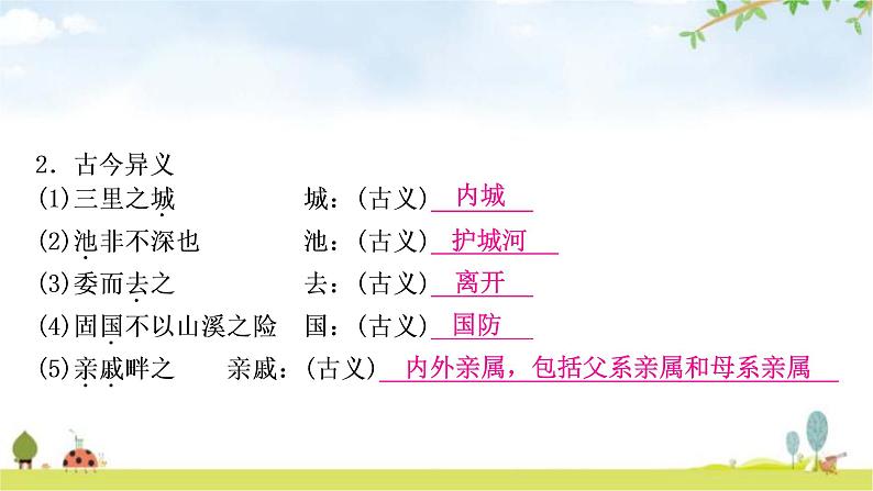 中考语文复习课内文言文基础储备练23得道多助，失道寡助课件第4页