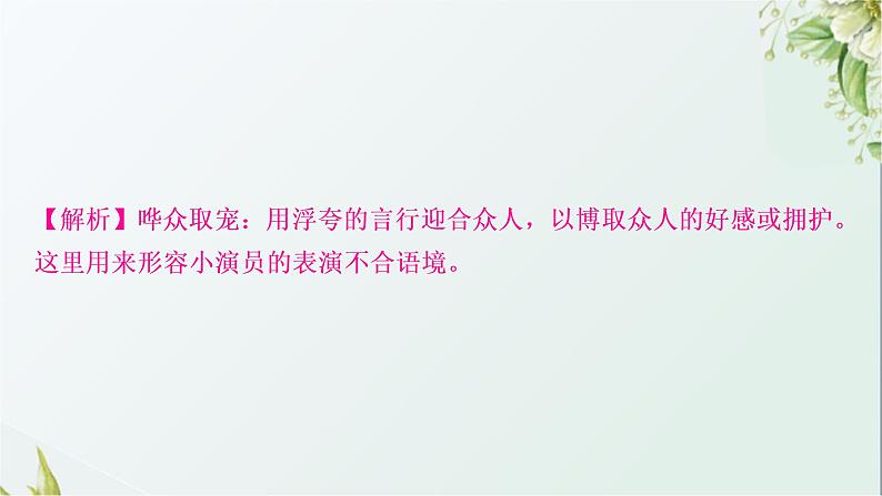 中考语文复习基础积累专题二词语理解与运用教学课件第8页