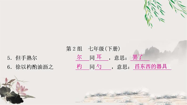 中考语文复习课内文言文知识整合练1-46个通假字教学课件第3页