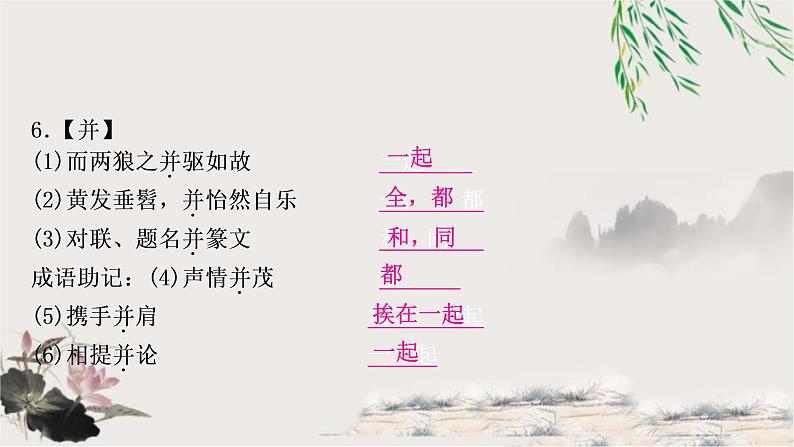 中考语文复习课内文言文知识整合练1-94个文言实词教学课件第8页