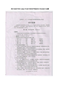 2016年泸州市中考语文试题