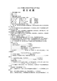 2015年烟台市中考语文试卷