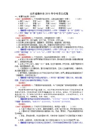 2015年德州市中考语文试题解析