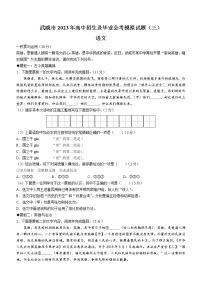 2023年甘肃省武威市中考模拟（三）语文试题(含答案)