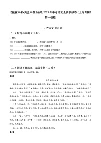 黄金卷06-【赢在中考·黄金8卷】备战2023年中考语文全真模拟卷（上海专用）