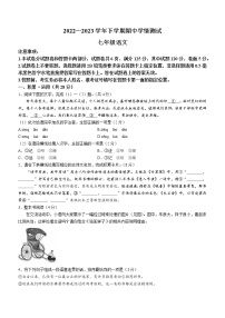 河南省平顶山市郏县2022-2023学年七年级下学期期中语文试题(含答案)