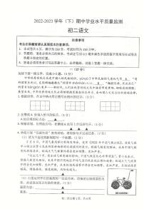 江苏省南通市通州区等二地2022-2023学年八年级下学期期中语文试题