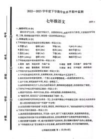 山东省临沂市平邑县2022-2023学年七年级下学期期中考试语文试题