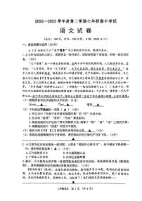 江苏省宿迁市宿城区南京师范大学附属中学宿迁分校2022-2023学年七年级下学期4月期中语文试题